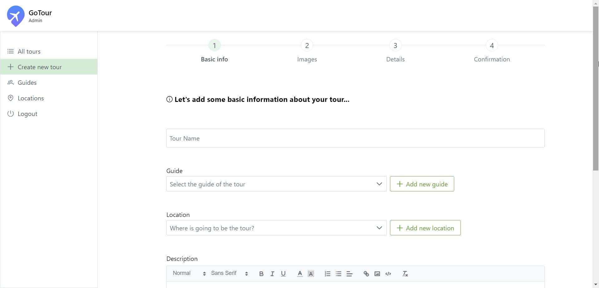 GoTour screenshot