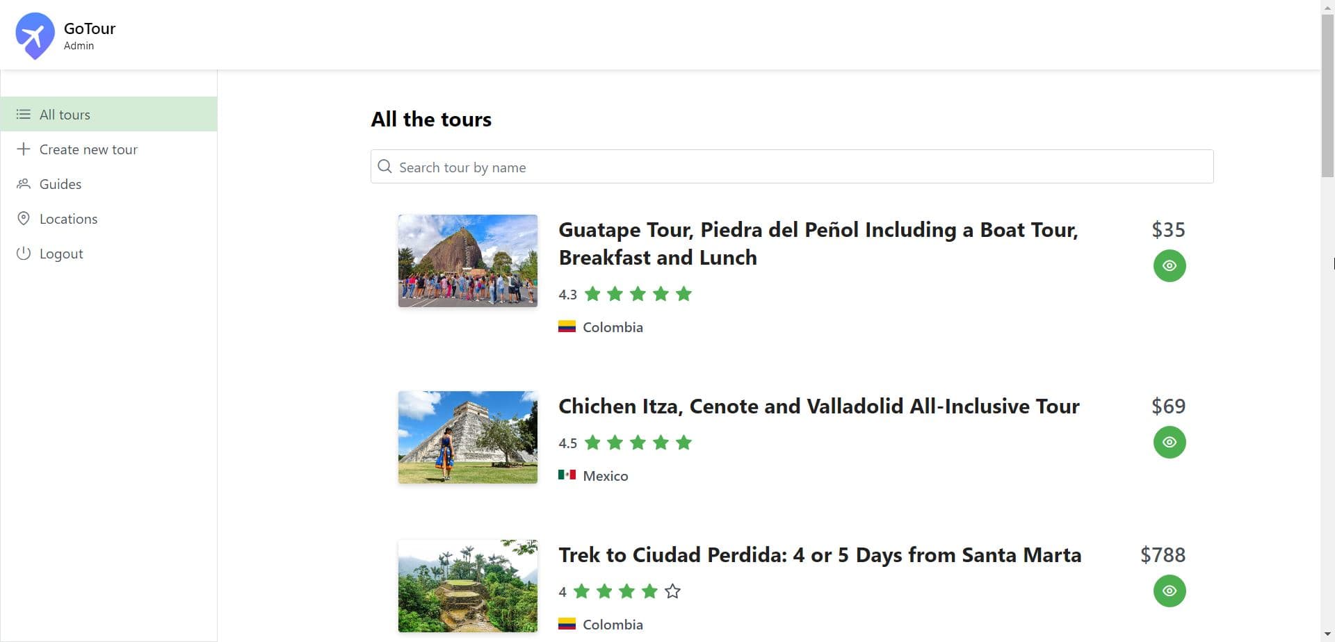 GoTour screenshot